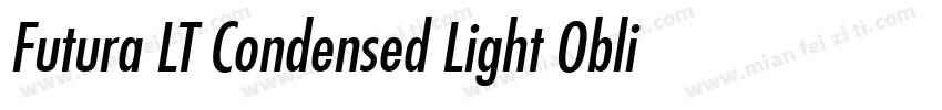 Futura LT Condensed Light Oblique字体转换